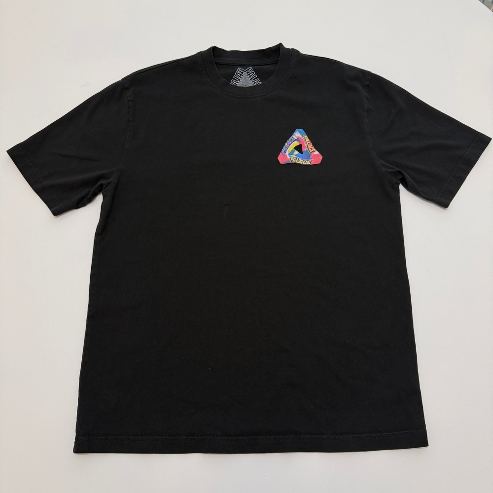 Palace Stained Glass Tri-Ferg Black Cotton Graphic T-Shirt Mens Large